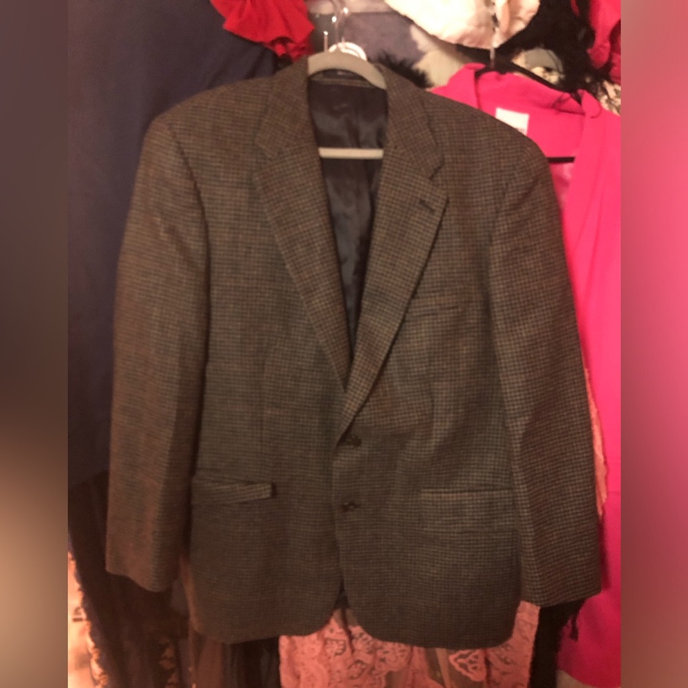 Classic Brown Houndstooth Tweed Blazer- $100 or $80 w/offer